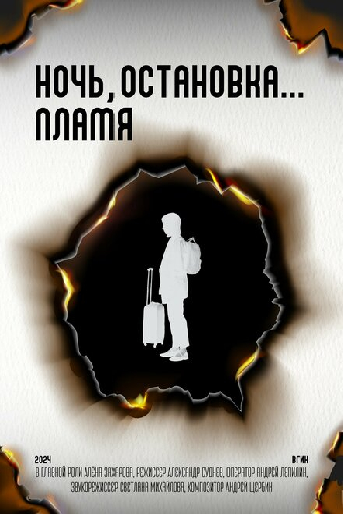 Ночь, остановка... Пламя