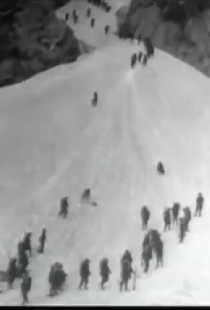 Glissade sur la neige